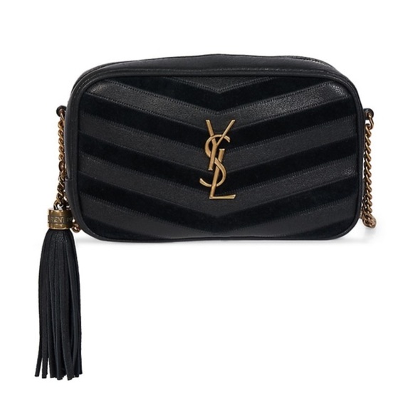 NEW Saint Laurent Lou Mini Mixed Leather Chevron Shoulder Bag - Picture 5 of 17